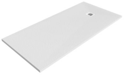 Receveur de douche 80 x 160 cm, résine, blanc, GoodHome Douro