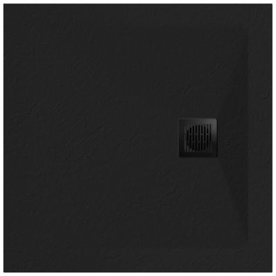 Receveur de douche 80 x 80 cm, résine, noir, Douro GoodHome