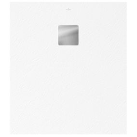 Receveur de douche 80 x 90 cm en acrylique, blanc texturé, Villeroy & Boch Exklusive