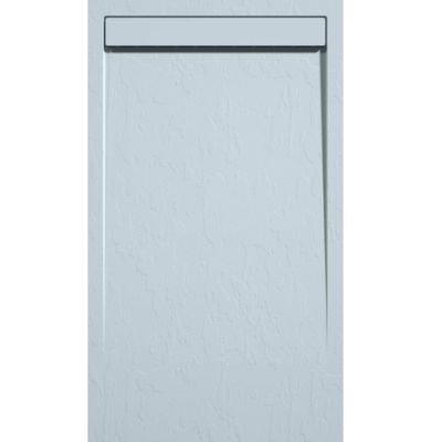 Receveur de douche 80x100 cm extra plat CLEVER en resine surface ardoisee gris cendre