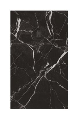 Receveur de douche 80x120 cm extra plat, résine et minéral, marbre noir, Ayor Bathroom Nola