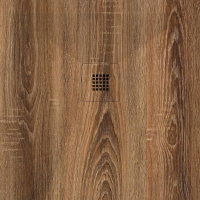 Receveur de douche 80x140 cm extra plat DEKOR en resine finition bois brut