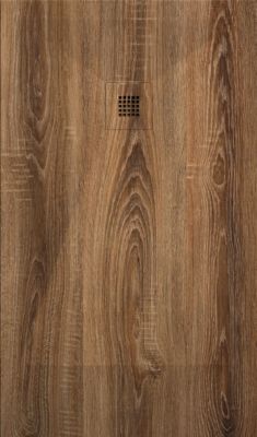 Receveur de douche 80x140 cm extra plat DEKOR en resine finition bois brut