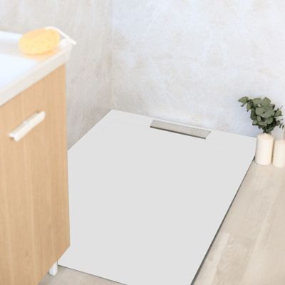 Receveur de douche 80x170cm extra plat LUX en resine surface ardoisee blanc