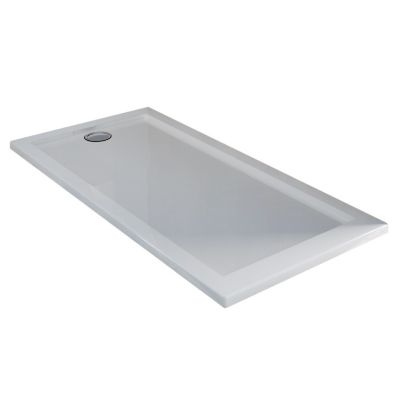 Receveur de douche 80x170x4cm rectangle acrylique avec bordures blanc brillant mod. Flower