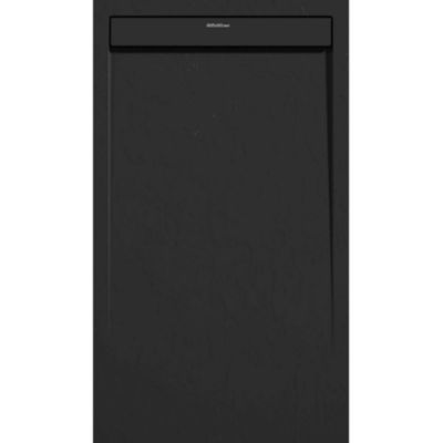 Receveur de douche 80x180 cm extra plat CLEVER en resine surface ardoisee noir