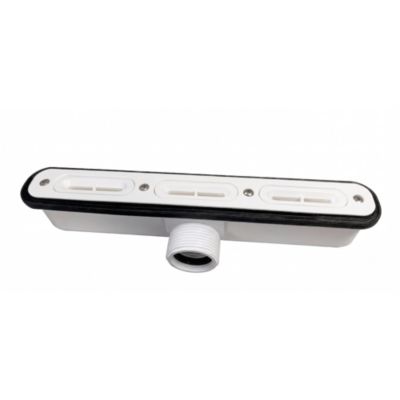 Receveur de douche 80x190 cm extra plat CLEVER en resine surface ardoisee gris cendre