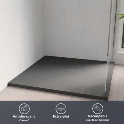 Receveur de douche 80x80 cm extra plat - SAPHIR