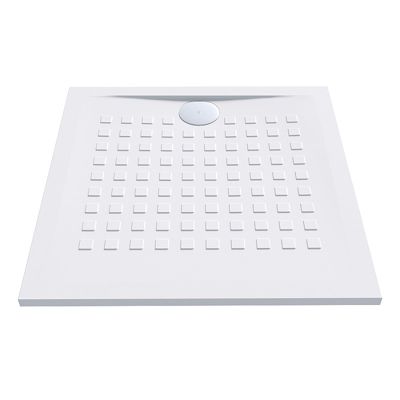 Receveur de douche 80x80cm extraplat RESISOL - Blanc