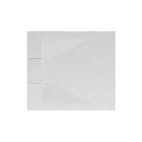 Receveur de douche, 90 x 100 cm, effet pierre blanche, léger, Schulte