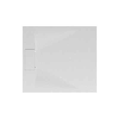 Receveur de douche 90 x 100 cm, effet pierre blanche, Schulte