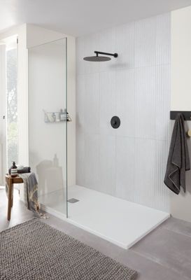 Receveur de douche 90 x 100 cm en acrylique, anthracite mat, Villeroy & Boch Exklusive