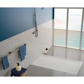 Receveur de douche 90 x 120 cm en céramique, blanc, Villeroy & Boch Slim