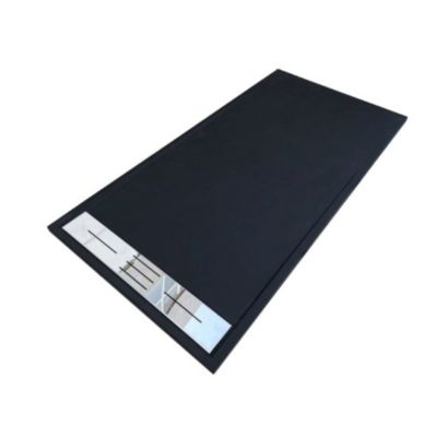 Receveur de douche 90 x 120 cm extra plat LUCIA en SoliCast surface ardoisee noir