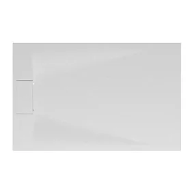 Receveur de douche 90 x 140 cm, effet pierre blanche, Schulte