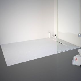 Receveur de douche 90 x 140 cm, effet pierre blanche, Schulte