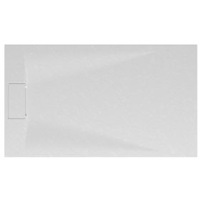 Receveur de douche, 90 x 160 cm, effet pierre blanche, léger, Schulte