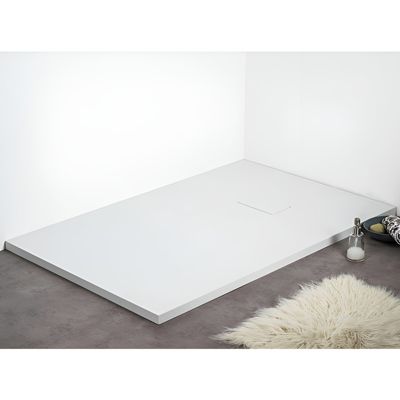 Receveur de douche 90 x 160 cm extra plat blanc PIATTO en SoliCast surface ardoisee