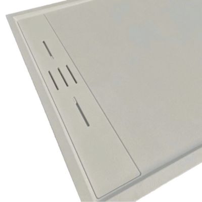 Receveur de douche 90 x 160 cm extra plat gris SALVI en SoliCast surface ardoisee