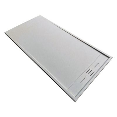 Receveur de douche 90 x 160 cm extra plat gris SALVI en SoliCast surface ardoisee