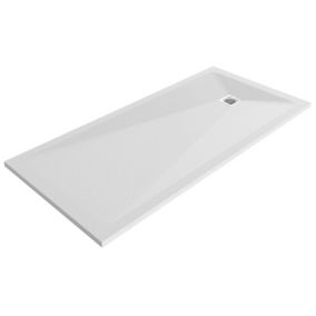 Receveur de douche 90 x 160 cm, résine, blanc, GoodHome Douro