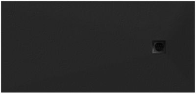 Receveur de douche 90 x 160 cm, résine, noir, Douro GoodHome