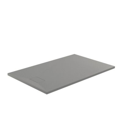 Receveur de douche 90 x 180 cm extra plat gris PIATTO en SoliCast surface ardoisee