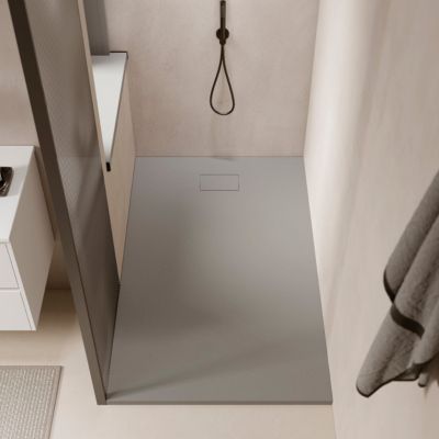 Receveur de douche 90 x 180 cm extra plat PIATTO en SoliCast surface ardoisee gris
