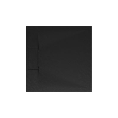 Receveur de douche 90 x 90 cm, effet pierre anthracite, Schulte