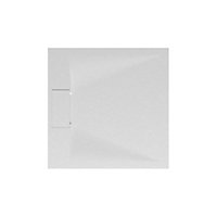 Receveur de douche, 90 x 90 cm, effet pierre blanche, léger, Schulte