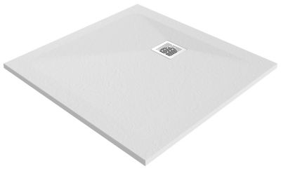 Receveur de douche 90 x 90 cm, résine, blanc, Douro GoodHome