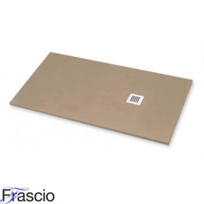 Receveur de Douche 90X100 cm Ligne Vulcano Fin Beige Ral 1019 en Résine Synthétique et Poudre de Marbre  - FRASCIO