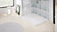 Receveur de douche 90x120 cm extra plat, résine et minéral, marbre blanc, Ayor Bathroom Nola