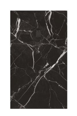 Receveur de douche 90x120 cm extra plat, résine et minéral, marbre noir, Ayor Bathroom Nola