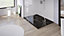 Receveur de douche 90x120 cm extra plat, résine et minéral, marbre noir, Ayor Bathroom Nola