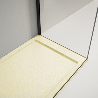 Receveur de douche 90x160cm extra plat LUX en resine surface ardoisee beige