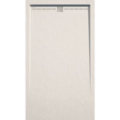 Receveur de douche 90x200 cm extra plat ARCO en resine surface ardoisee beige Grille beige