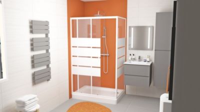 Receveur de douche 90x70x10cm blanc brillant Cera Ondée