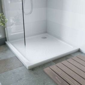 Receveur de douche 90x90 cm acrylique extraplat CRYSTA - Blanc