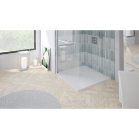Receveur de douche 90x90 cm extra plat, résine et minéral, marbre blanc, Ayor Bathroom Nola