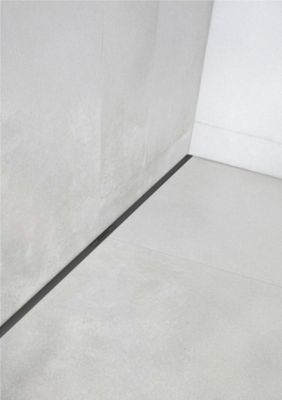 Receveur de douche à carreler 90 x 160 cm, caniveau gunmetal, Jackon