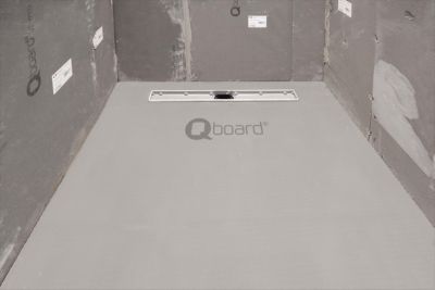 Receveur de douche à carreler 90 x 180 cm, caniveau extra-plat, Qboard Liquid