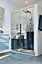 Receveur de douche à poser 80 x 120 cm, recoupable, résine, blanc, Cooke & Lewis Piro