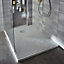 Receveur de douche à poser 80 x 120 cm, recoupable, résine, blanc, Cooke & Lewis Piro