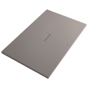 Receveur de douche à poser 80 x 160 cm, gris, Squaro Infinity