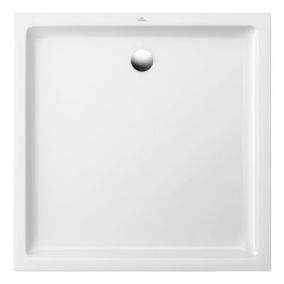 Receveur de douche à poser 80 x 80 cm, céramique, blanc, Villeroy & Boch Collection Design
