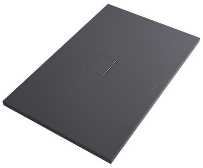 Receveur de douche à poser 90 x 160 cm, anthracite, Villeroy & Boch Squaro Infinity