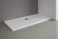 Receveur de douche à poser / à encastrer extra-plat acrylique rectangulaire blanc Schulte 160 x 75 cm