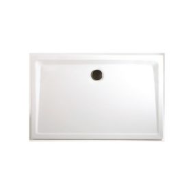 Receveur de douche à poser / à encastrer extra-plat acrylique rectangulaire blanc Schulte 170 x 80 cm