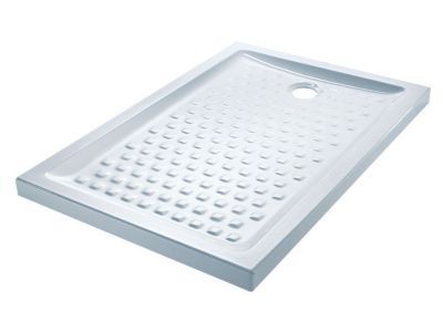 Receveur de douche à poser extra-plat 80 x 120 cm, céramique, blanc, Villeroy & Boch Collection